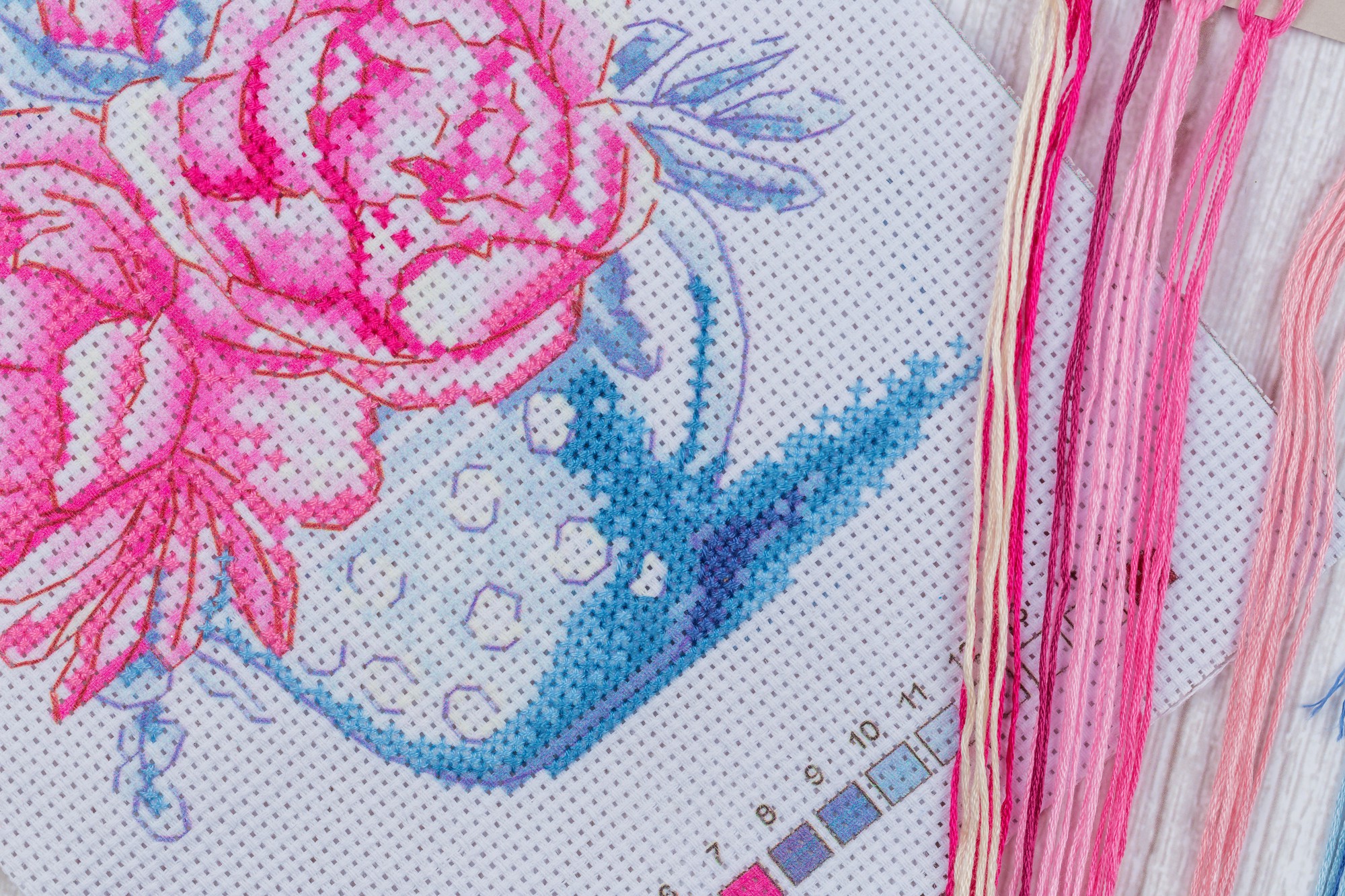 Textured satin stitch sampler